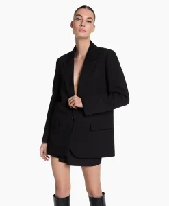 Alix The Label Blazer Woven Flowy Stretch Zwart*Dames Blazers