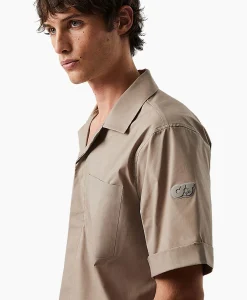 Alpha Tauri Overhemd Welsh Zand*Heren Overhemden