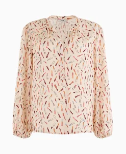 Anna Van Toor Blouse 74A05-03220A Rood*Dames Blouses