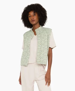 Anna Van Toor Gilet 43A11-02108B Groen*Dames Gilets