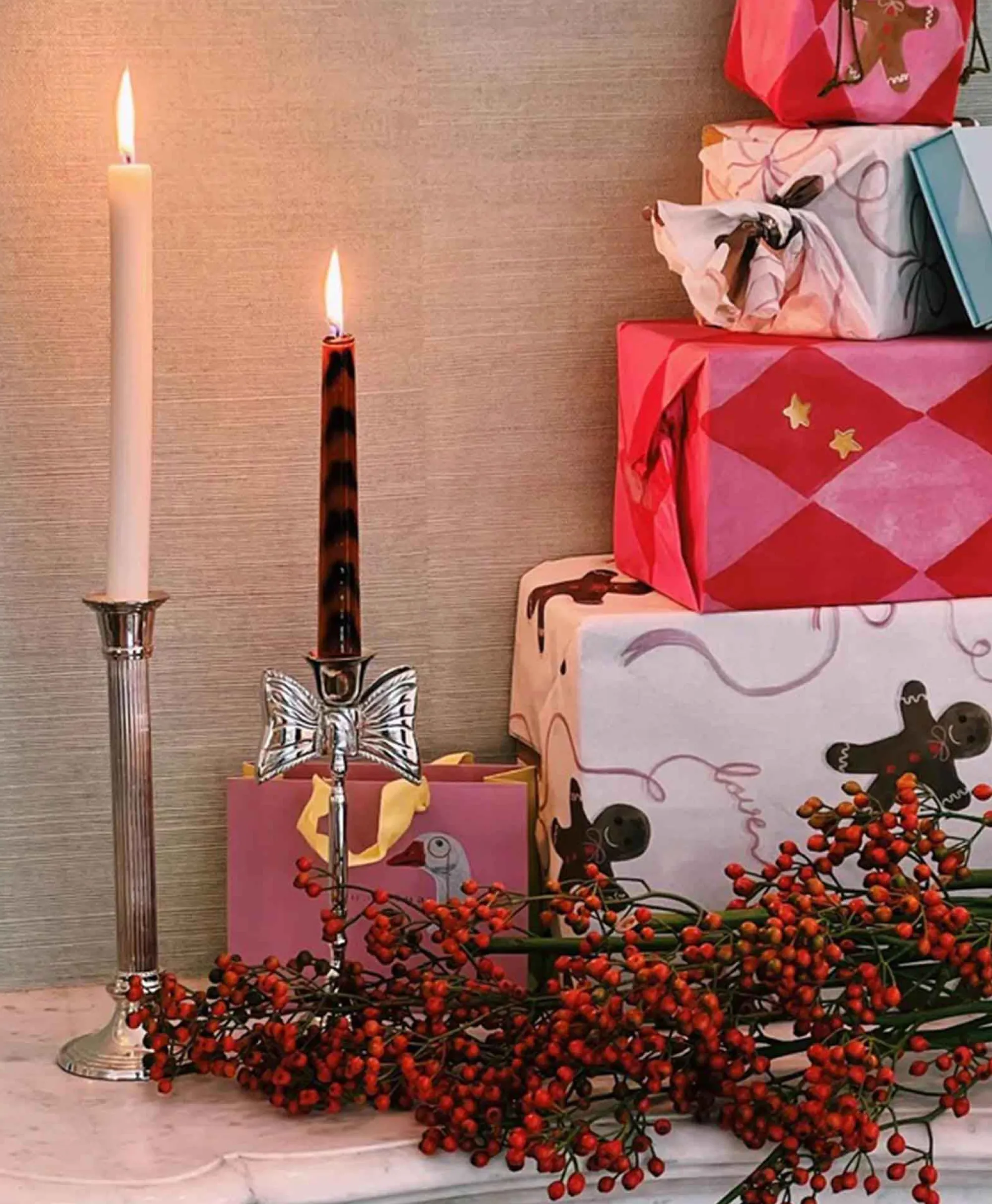 Anna+nina Accessoires Lady Bow Candle Holder Zilver*Lifestyle Lifestyle