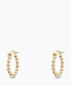 Anna+nina Oorbellen Solstice Ring Earrings Silver Goldplated Goud*Dames Sieraden