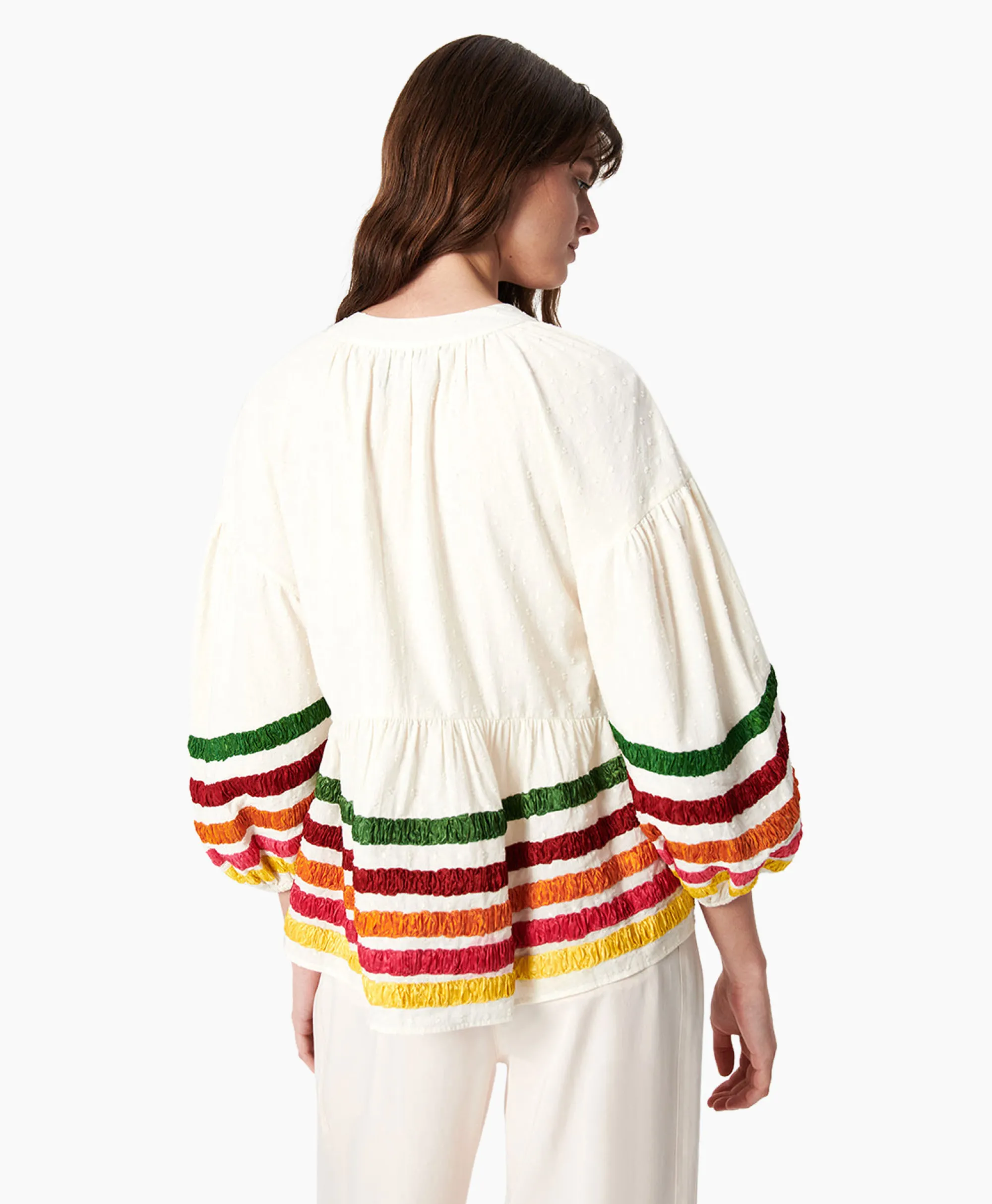 Chufy Blouse Liberty Embroidered Off White*Dames Blouses