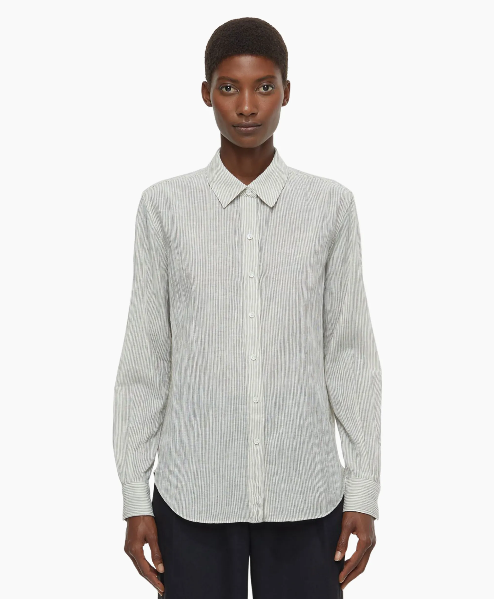 Closed Blouse Long Sleeve Ecru*Dames Blouses