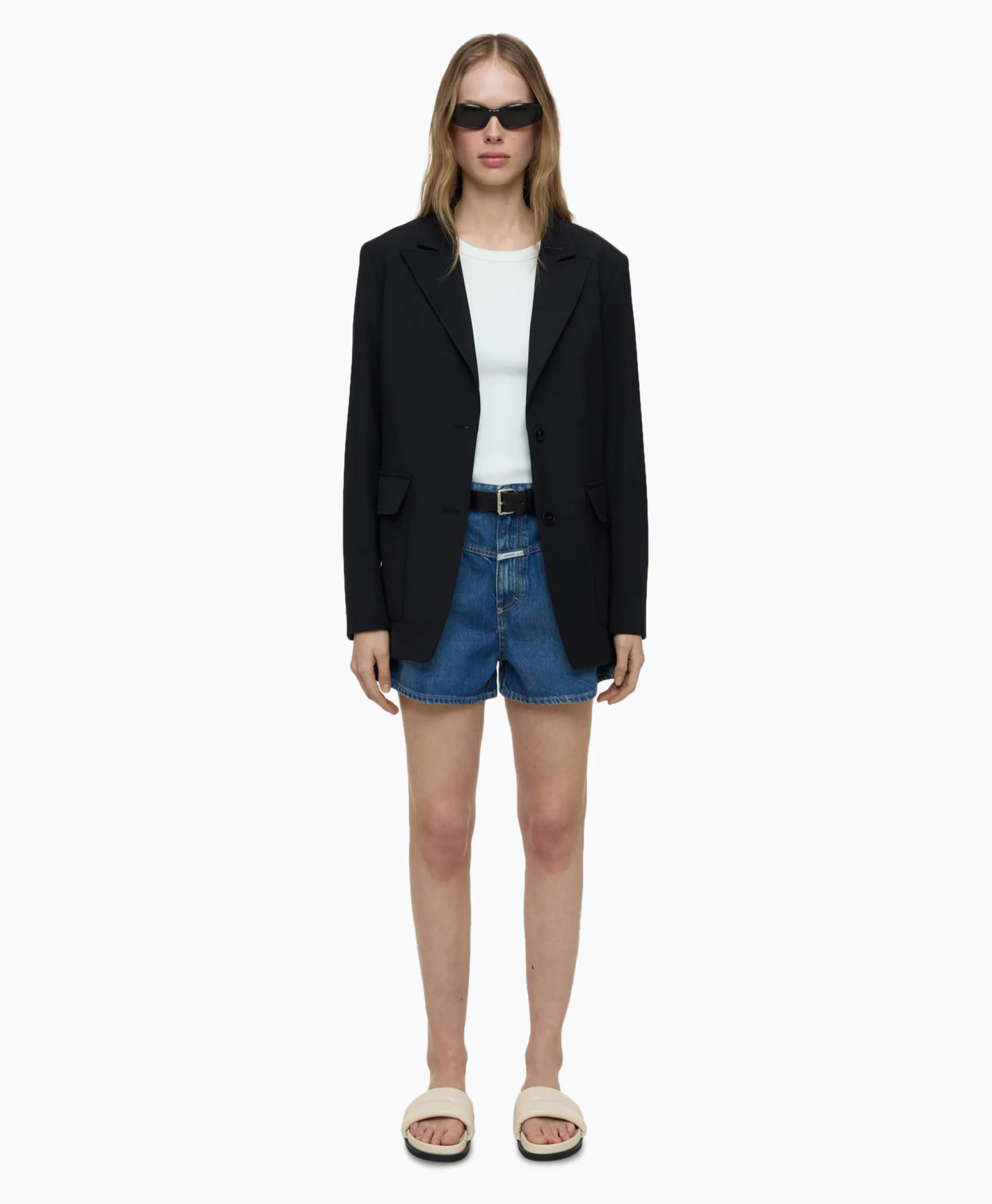 Closed Korte Broek Jocy X Midden Blauw*Dames Broeken