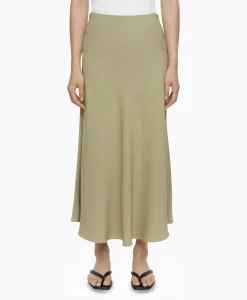 Closed Midi Rok A Shape Skirt Groen*Dames Rokken