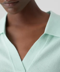 Closed Pullover Polo Longsleeve Groen*Dames Truien