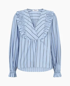 Co'couture Co'Couture Blouse Ivana Smock Frill Blauw*Dames Blouses