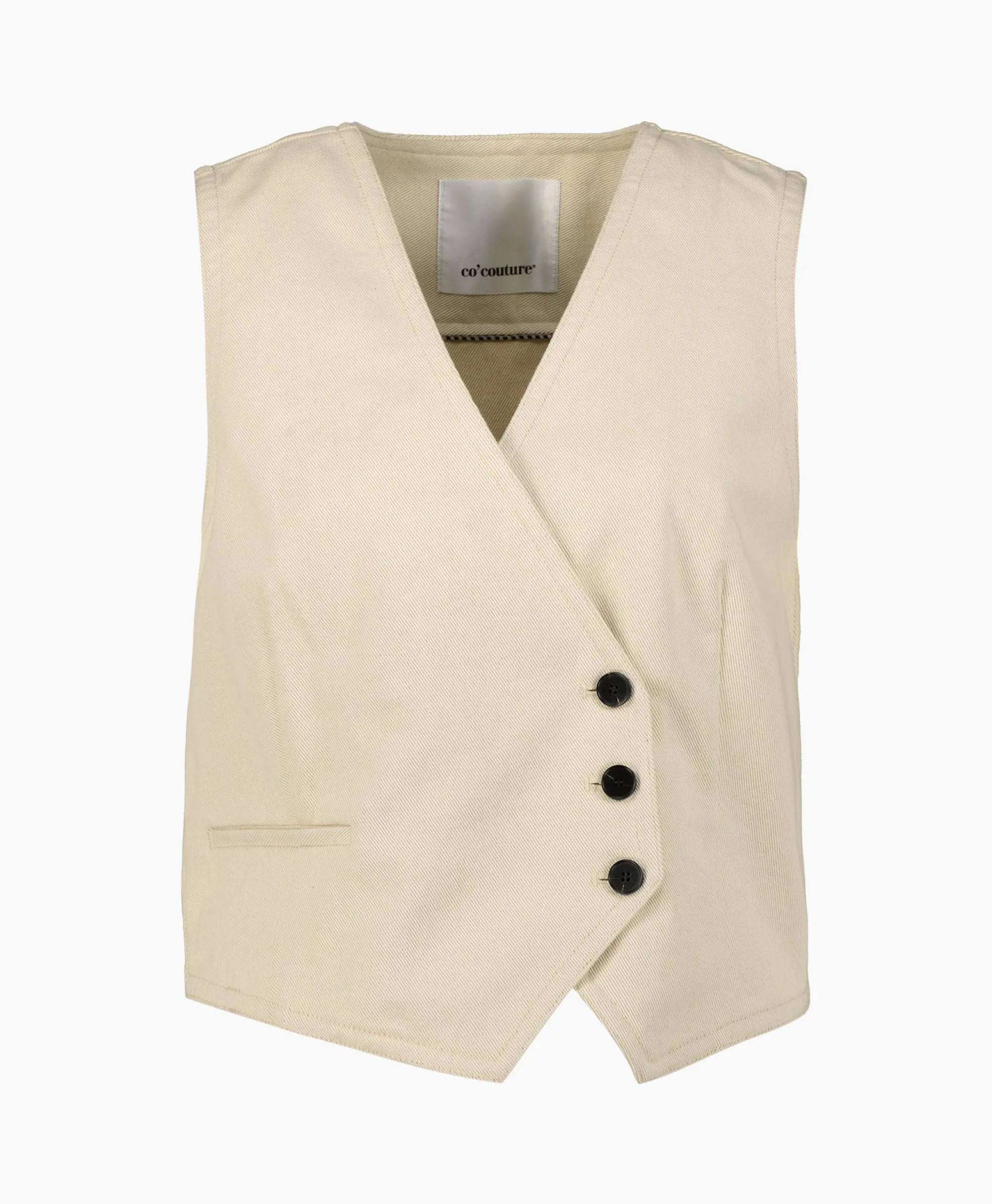 Co'couture Co'Couture Gilet Aries Denim Vest Off White*Dames Gilets