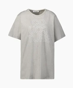 Co'couture Co'Couture T-Shirt Korte Mouw Outline Oversize Grijs*Dames T-Shirts & Tops