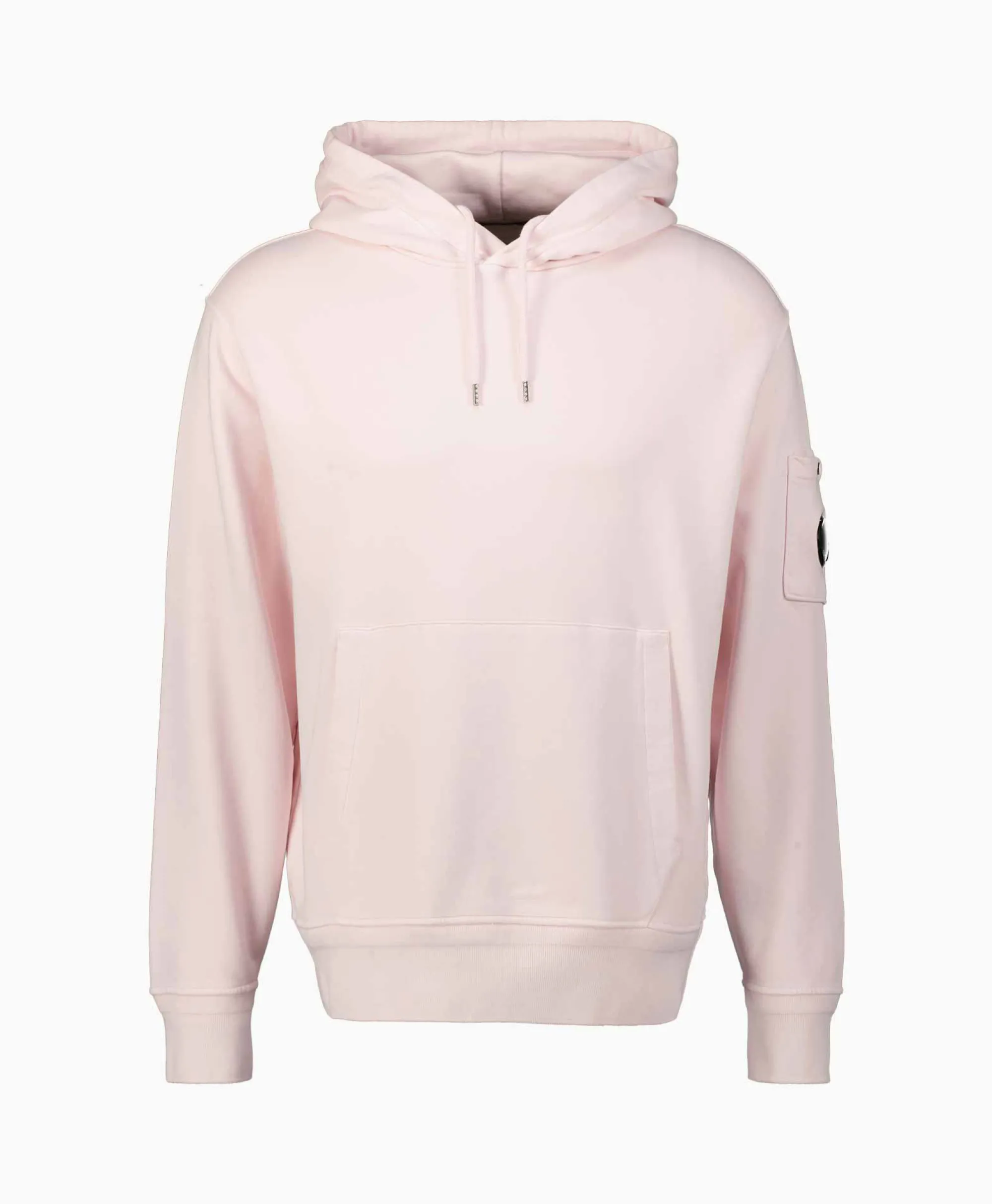 Cp Company Hoodie Cotton Diagonal Fleece Lens Rose*Heren Truien