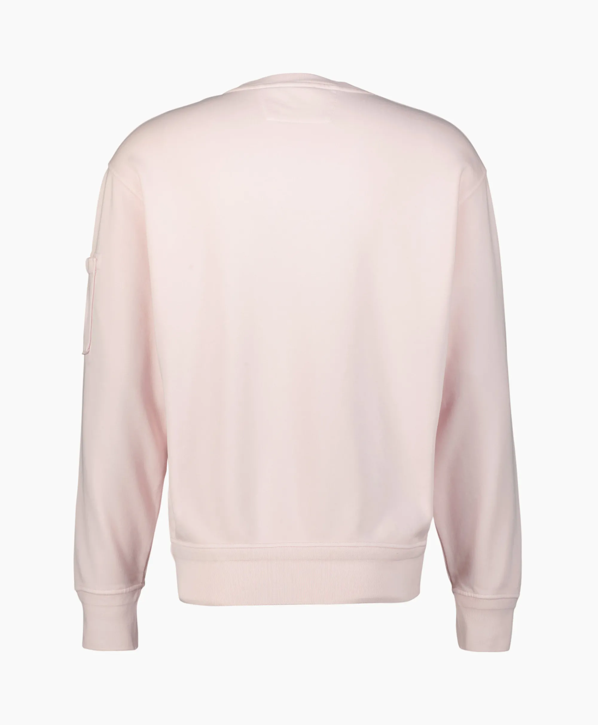 Cp Company Sweater Cotton Diagonal Fleece Lens Rose*Heren Truien