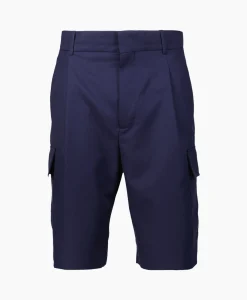 Drole De Monsieur Korte Broek Le Short Cargo Laine Donker Blauw*Heren Broeken