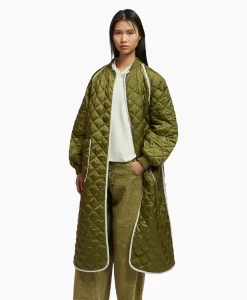 Essentiel Antwerp Gewatteerde Jas Fried Olijf*Dames Jassen