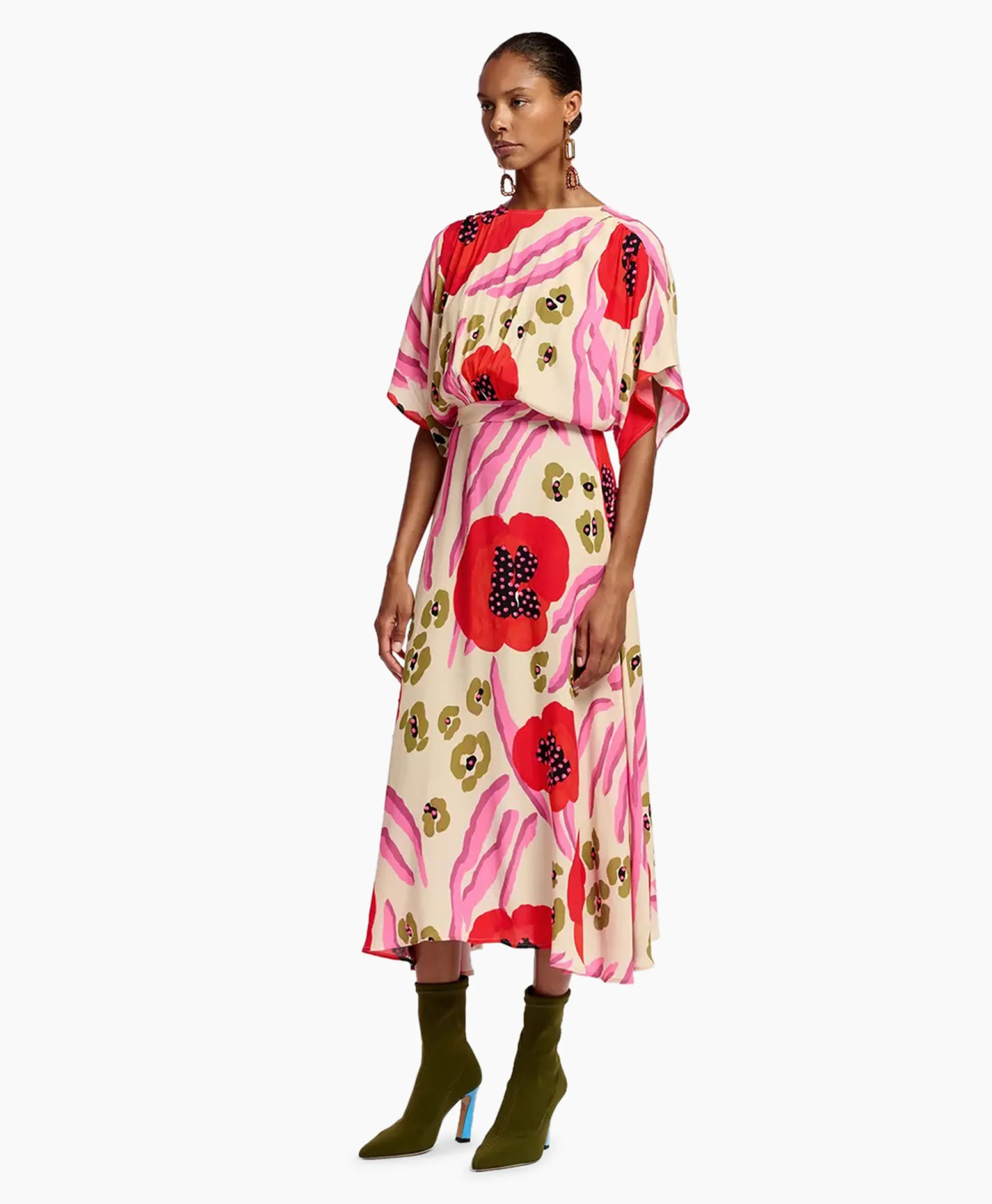 Essentiel Antwerp Midi Jurk Frikart Off White*Dames Bruiloftskleding