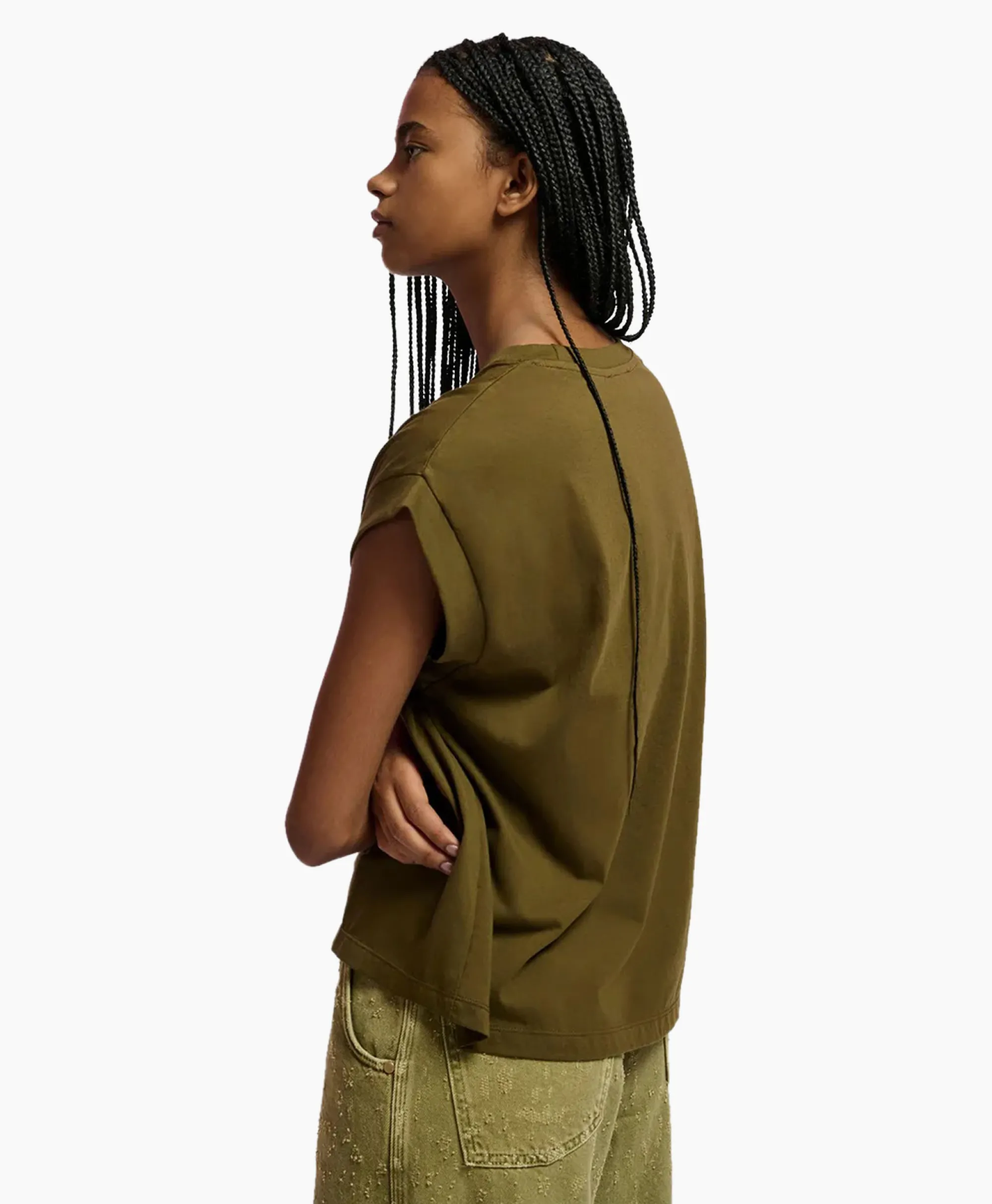 Essentiel Antwerp T-Shirt Korte Mouw Faustina Groen*Dames T-Shirts & Tops