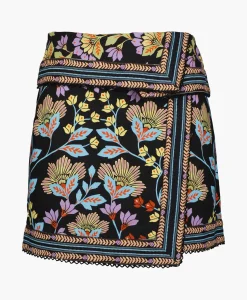 Farm Rio Minirok Flowery Black Zwart*Dames Rokken