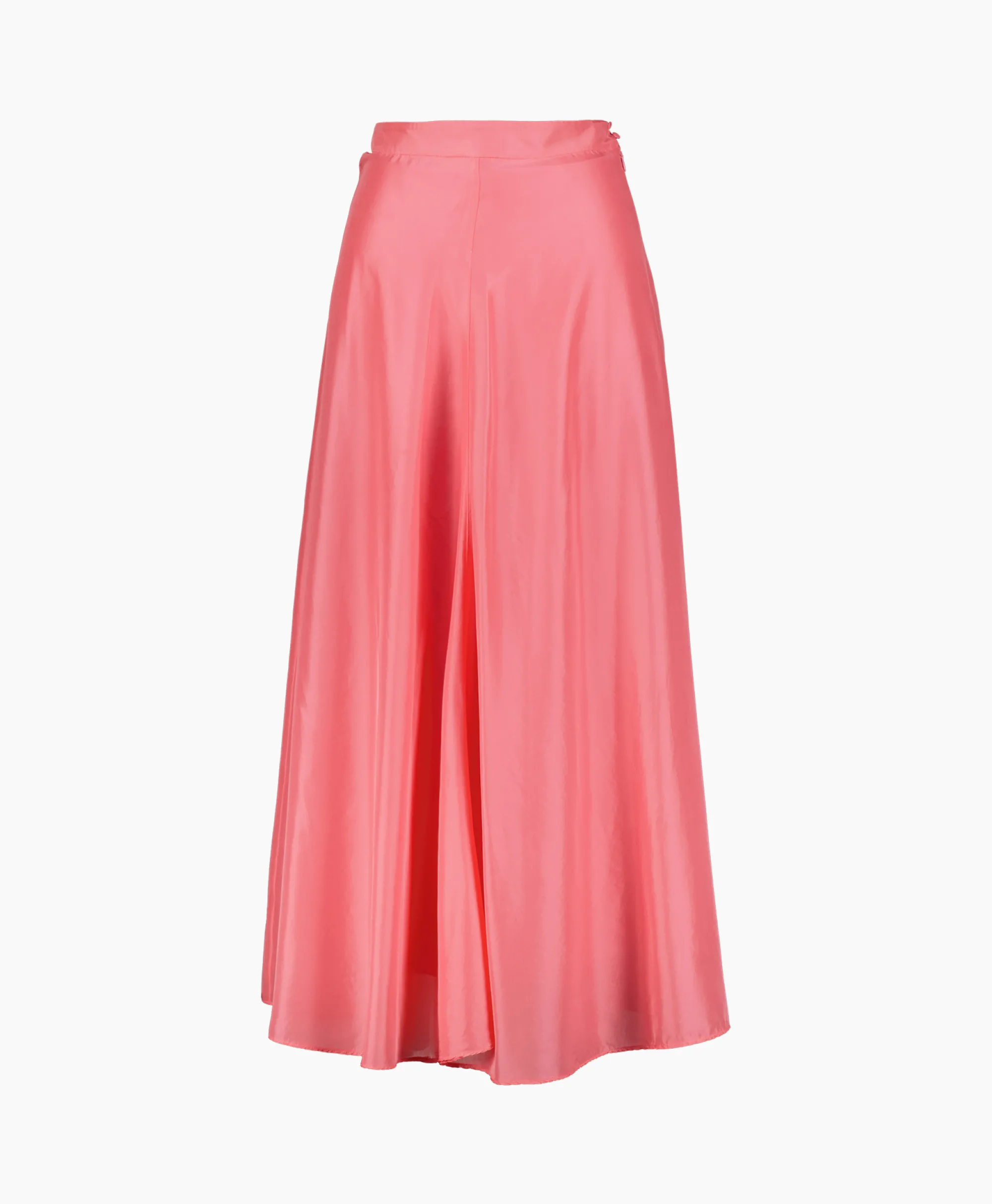 Forte_forte Midi Rok Habotai Silk Roze*Dames Rokken