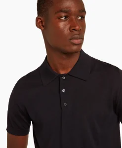 Golden Goose Polo Golden M's Knit Merino Wool Donker Blauw*Heren Polo's