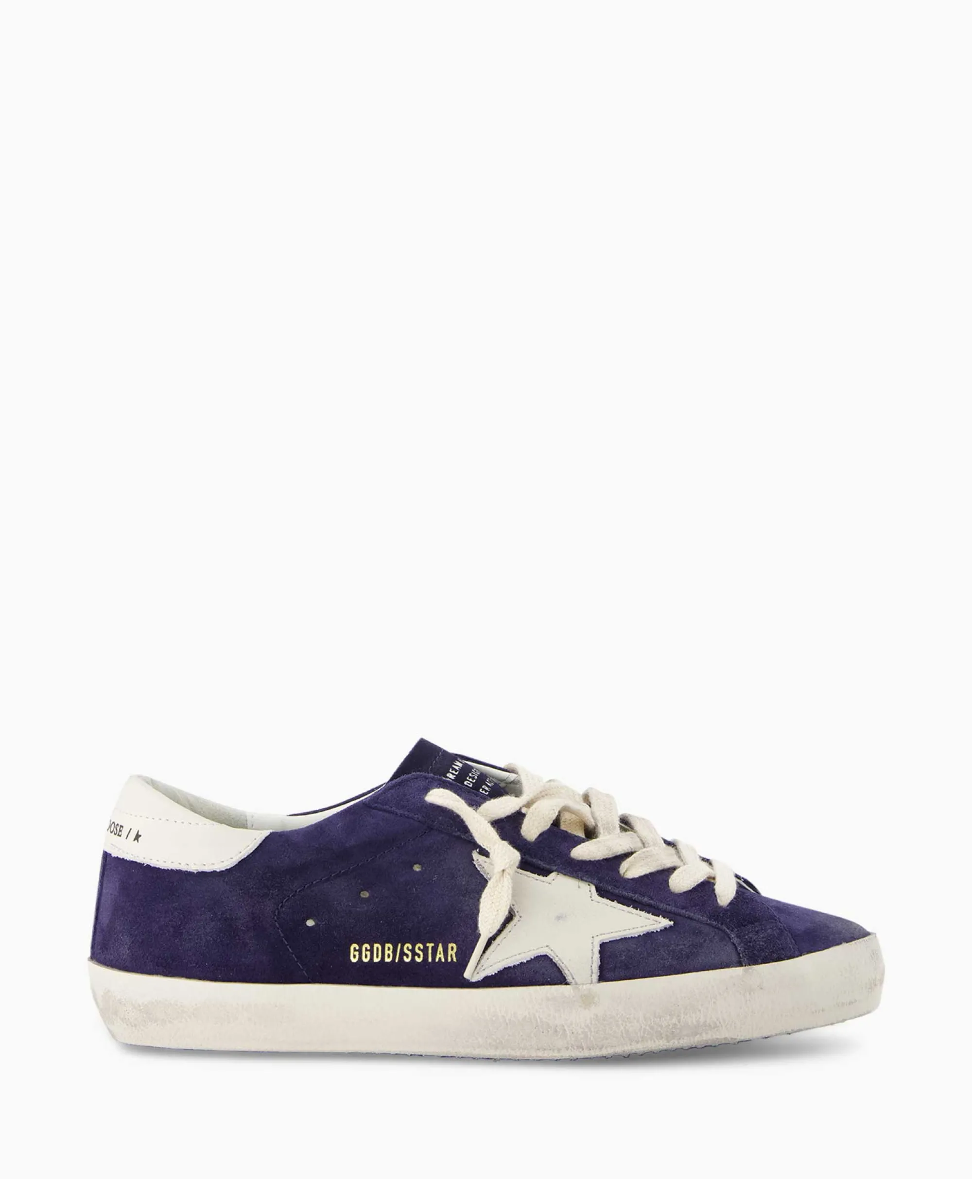 Golden Goose Sneaker Super Star Suede Donker Blauw*Heren Sneakers