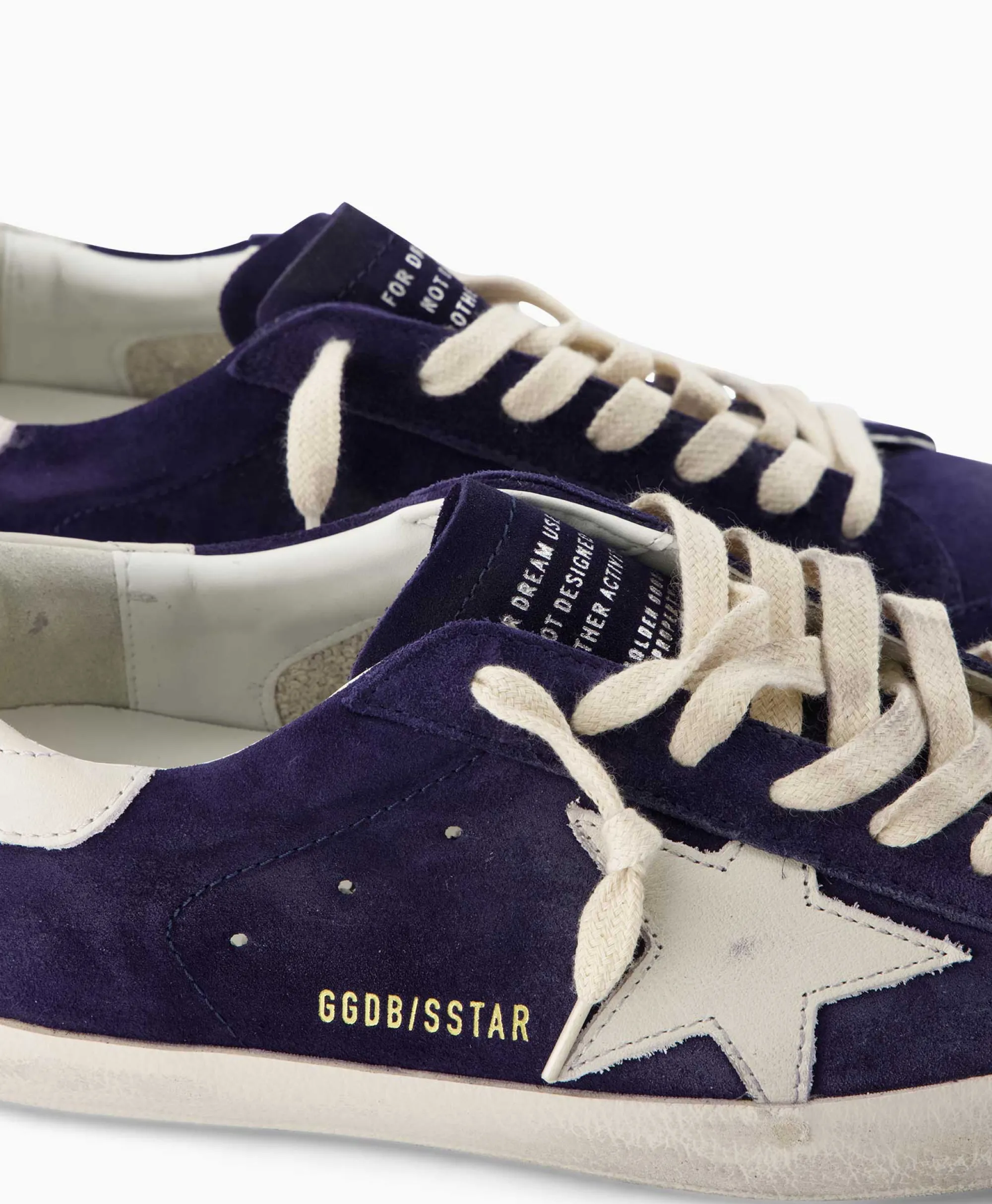Golden Goose Sneaker Super Star Suede Donker Blauw*Heren Sneakers