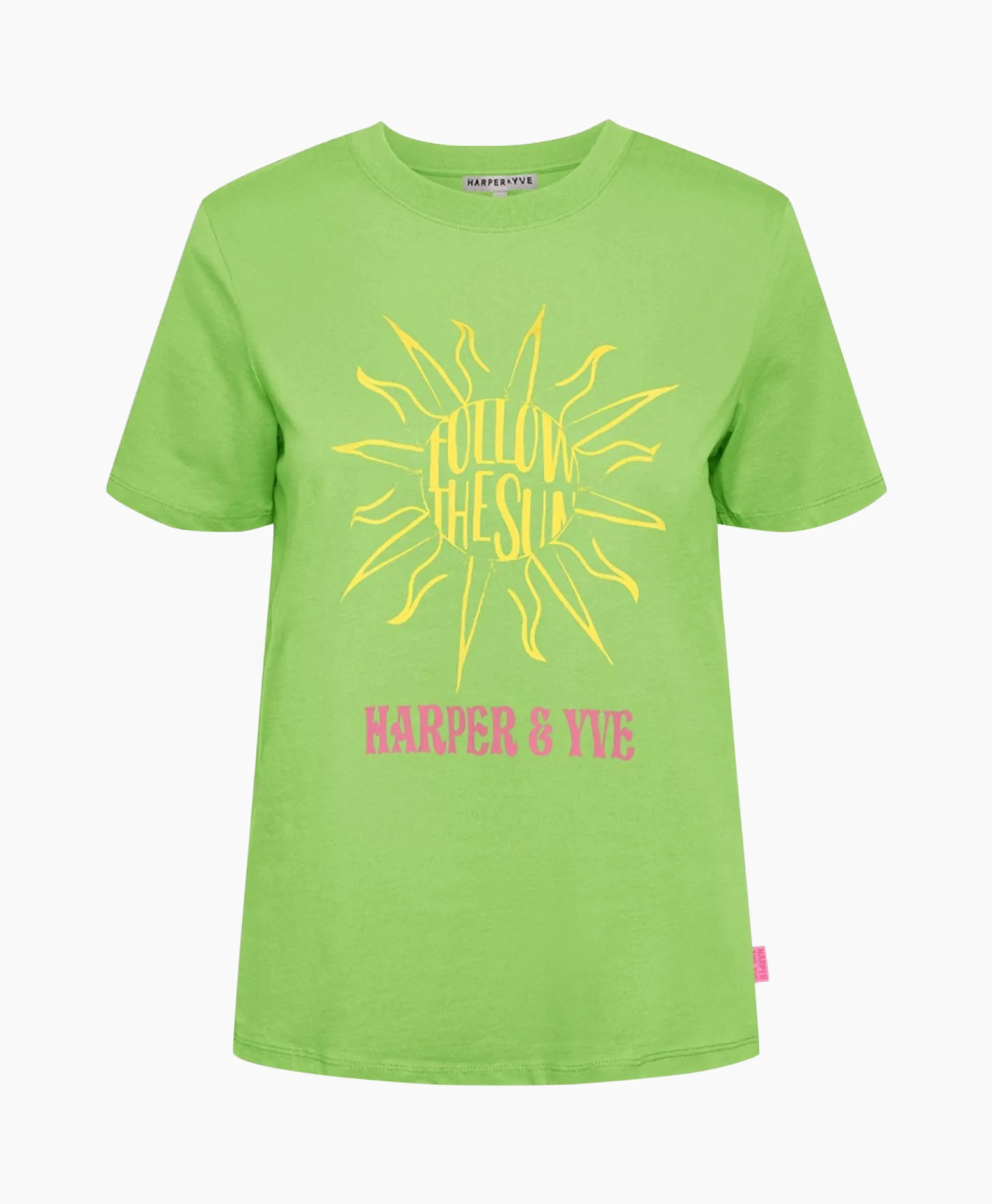 Harper & Yve Harper & Yve T-Shirt Korte Mouw Followthesun-Ss Groen*Dames T-Shirts & Tops