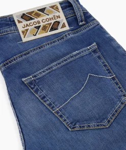Jacob Cohen Jeans 5 Pkt Super Slim Fit Nick Donker Blauw*Heren Broeken