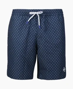 Jacob Cohen Zwembroek Micro Lily Print Blauw*Heren Zwembroeken