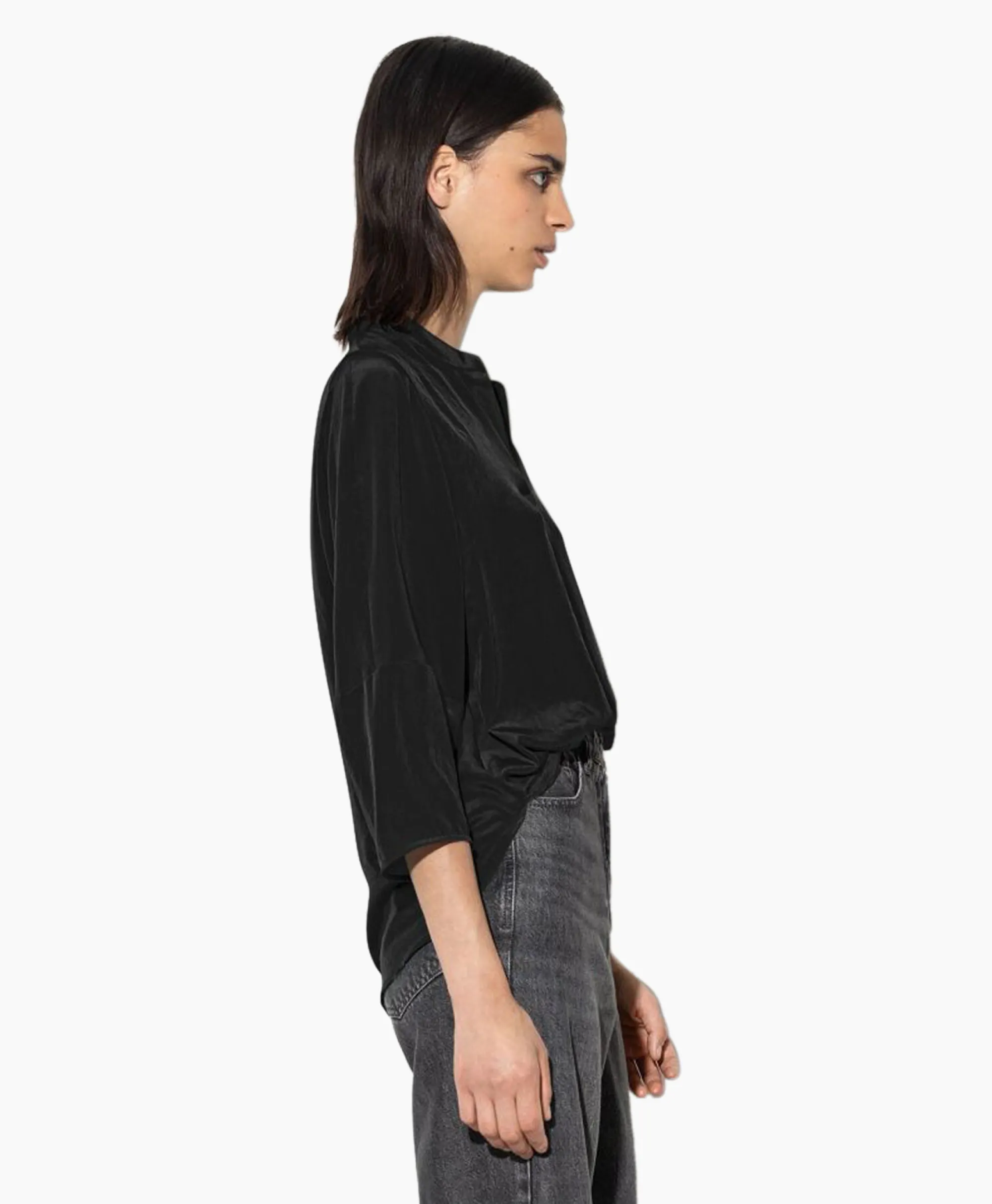 Luisa Cerano Blouse 298445/3597-0 Zwart Dessin*Dames Blouses