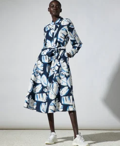 Luisa Cerano Midi Jurk 778366/3473-0 Blauw*Dames Jurken