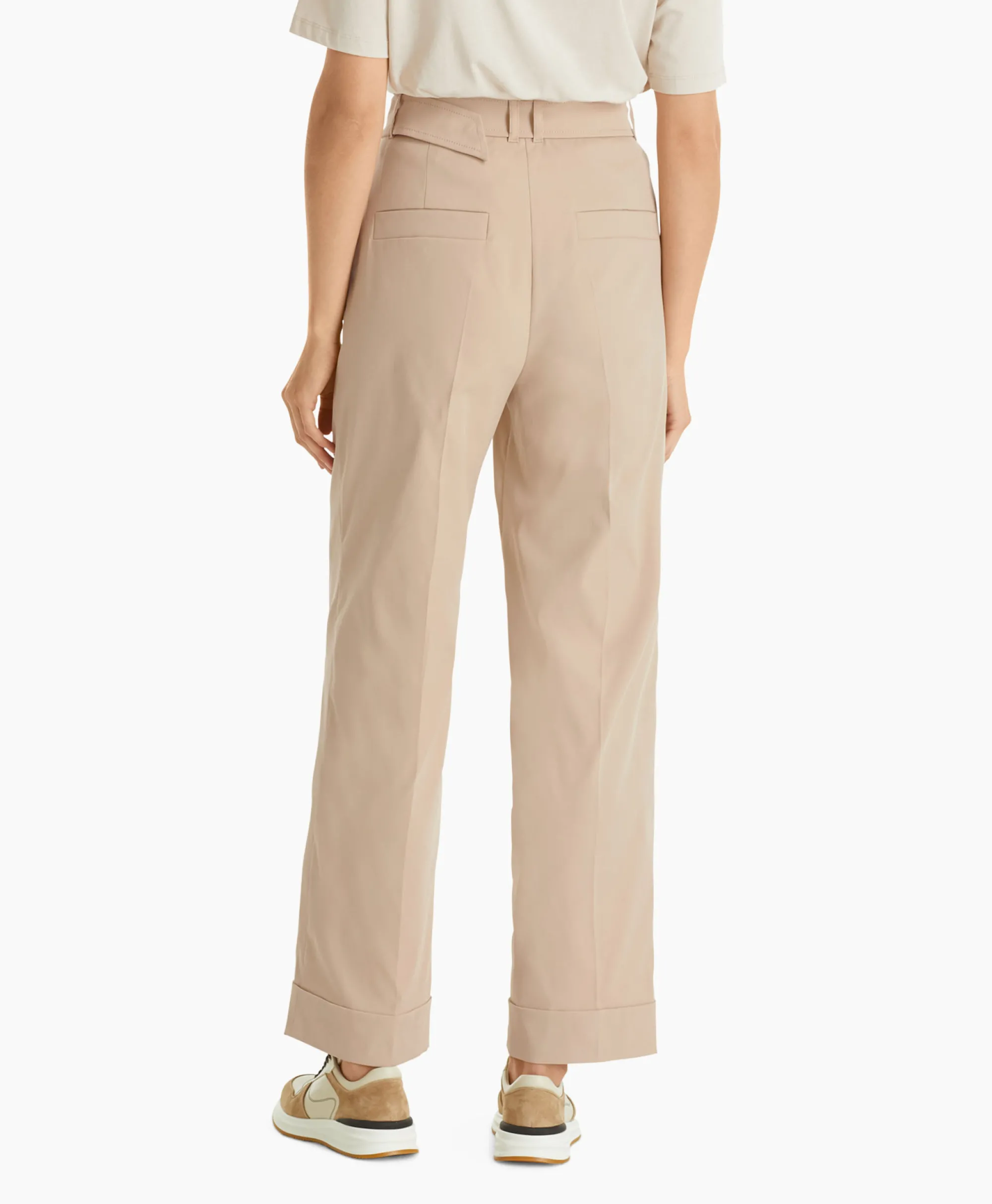 Marc Cain Pants Broek Wp 81.25 W07 Licht Grijs*Dames Broeken