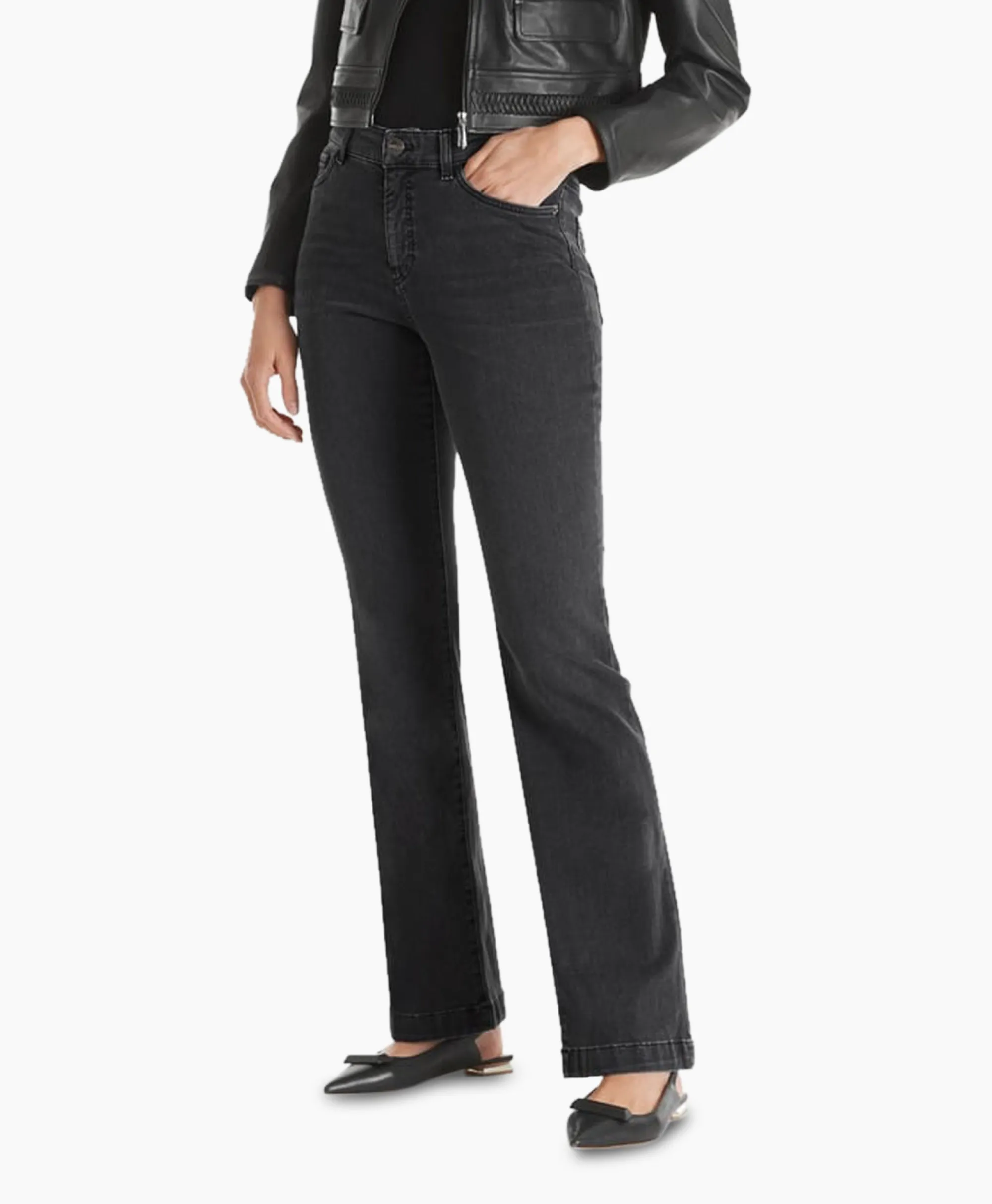 Marc Cain Pants Jeans +P 82.06 D14 Donker Grijs*Dames Broeken