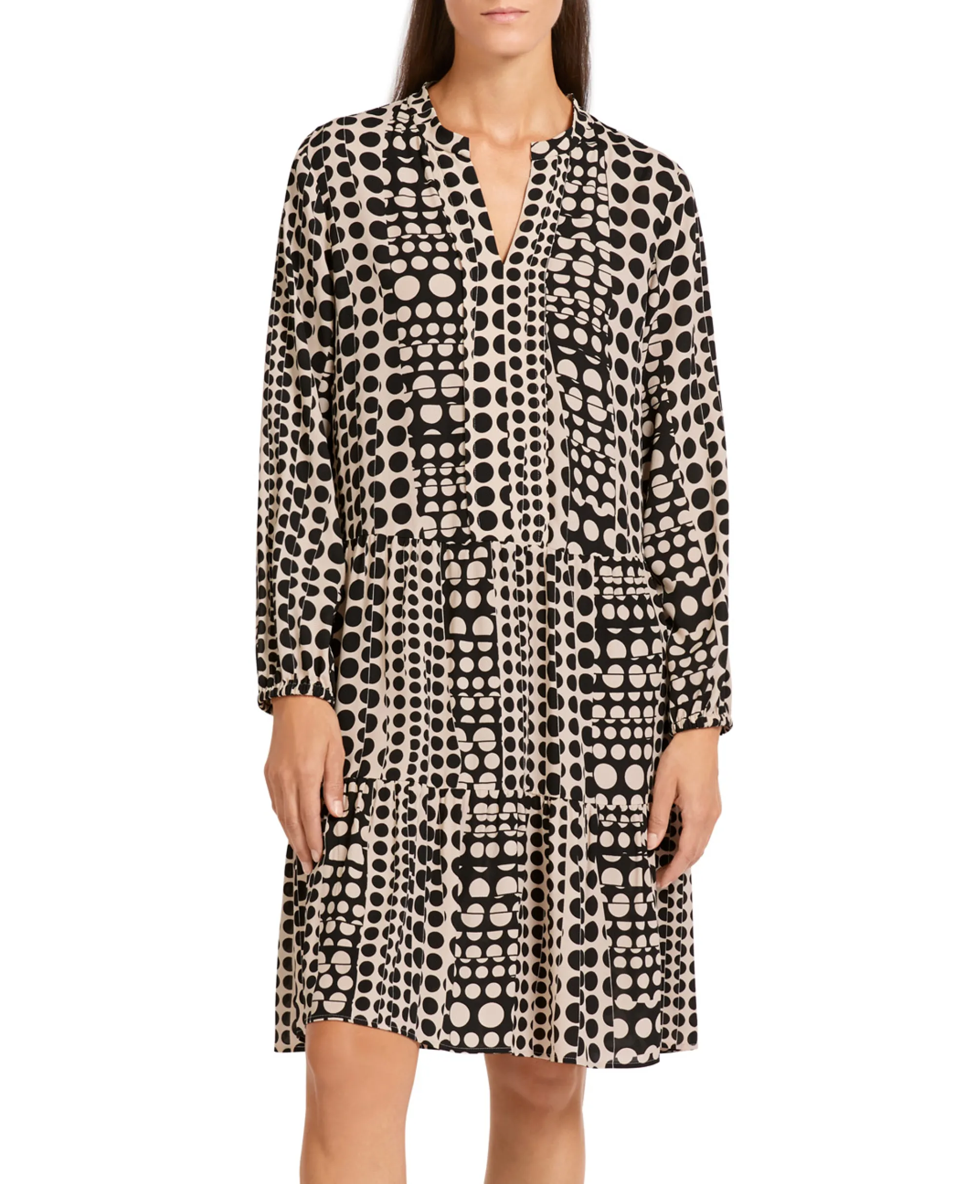 Marccain Additions Midi Jurk Ua 21.02 W10 Zwart*Dames Jurken