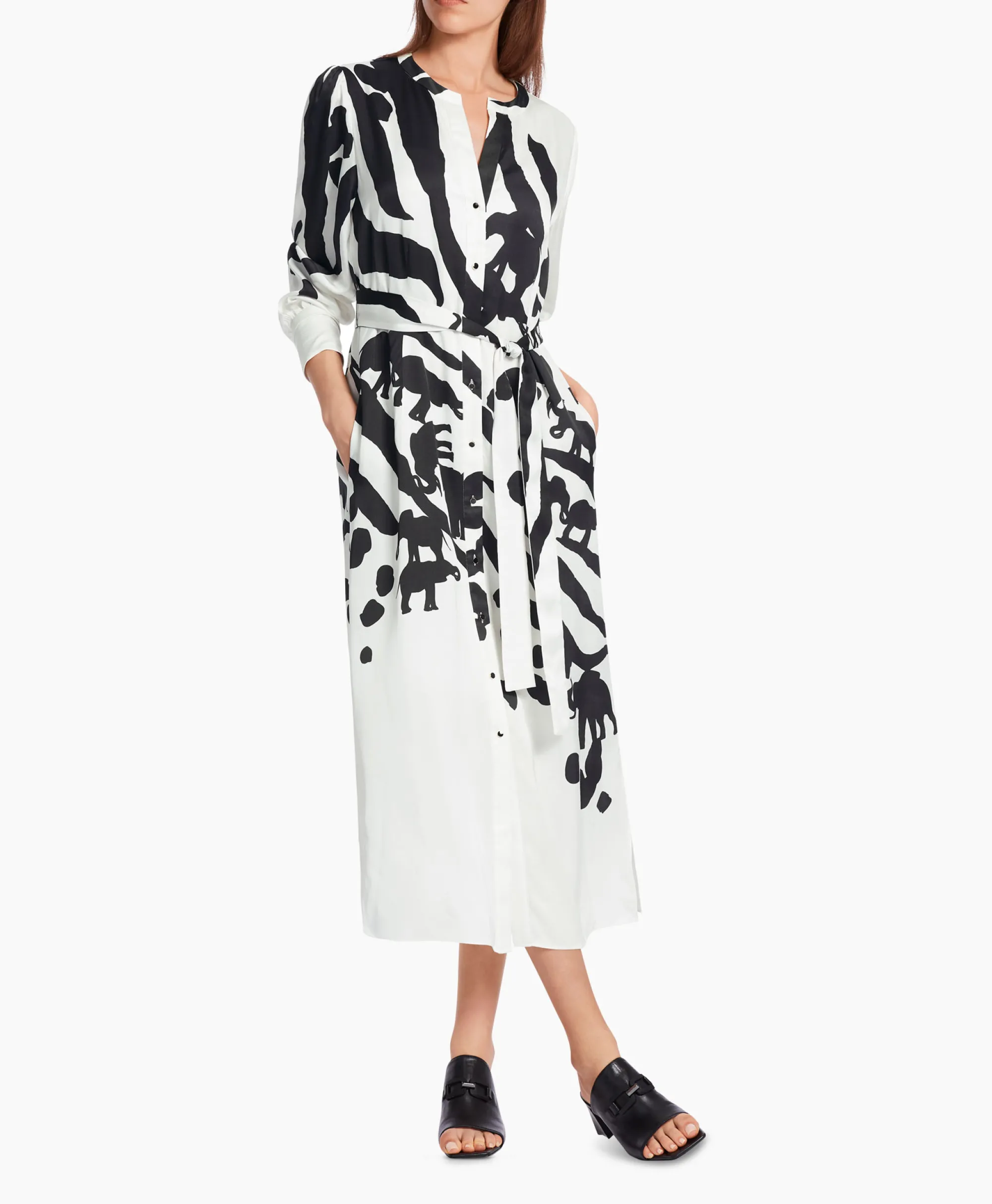 Marccain Collectie Jurk Wc 21.05 W14 Print + 2 Kleurig*Dames Bruiloftskleding