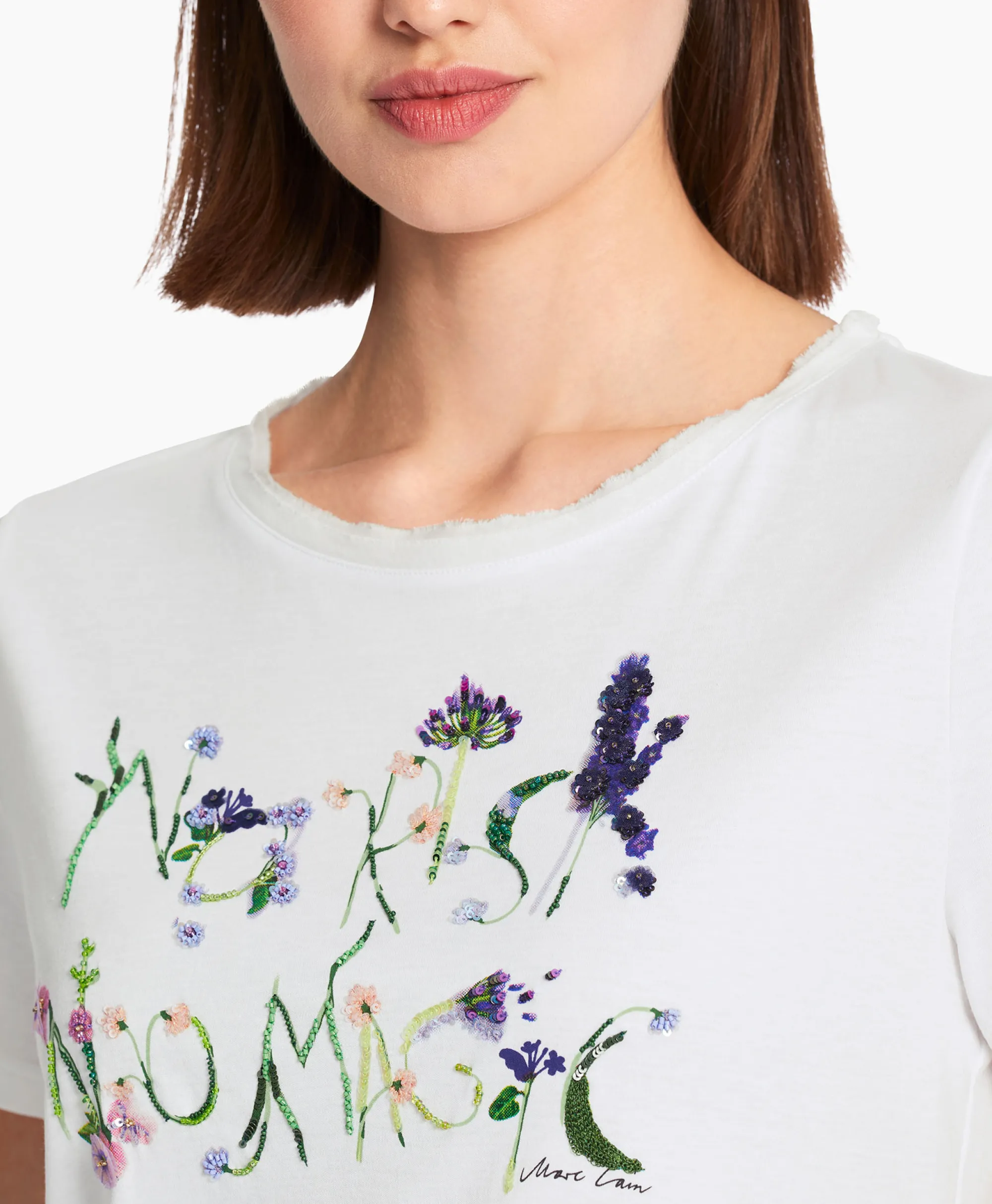 Marccain Collectie T-Shirt Wc 48.32 J39 Wit*Dames T-Shirts & Tops