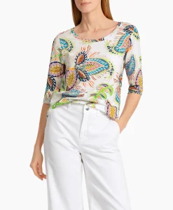 Marccain Collectie T-Shirt Wc 48.66 J47 Off White*Dames T-Shirts & Tops