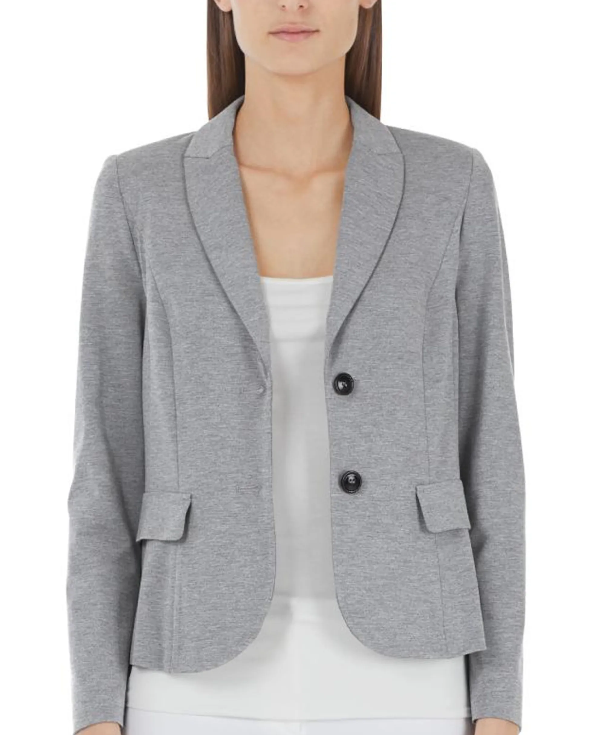 Marccain Essentials Blazer +E 34.10 J23 Grijs*Dames Blazers