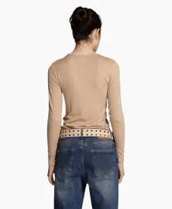 Munthe Longsleeve Lutest Zand*Dames T-Shirts & Tops