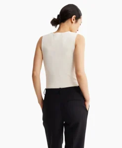 Róhe Rohe Top Bustier Shaped Knitted Off White*Dames T-Shirts & Tops