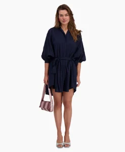 Sea Me Happy Mini Jurk Balloon Short Double Layered Donker Blauw*Dames Jurken