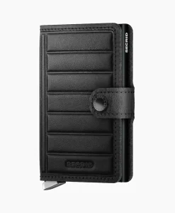 Secrid Portemonnee Premium Miniwallet Emboss Lines Black Zwart*Heren Portemonnees