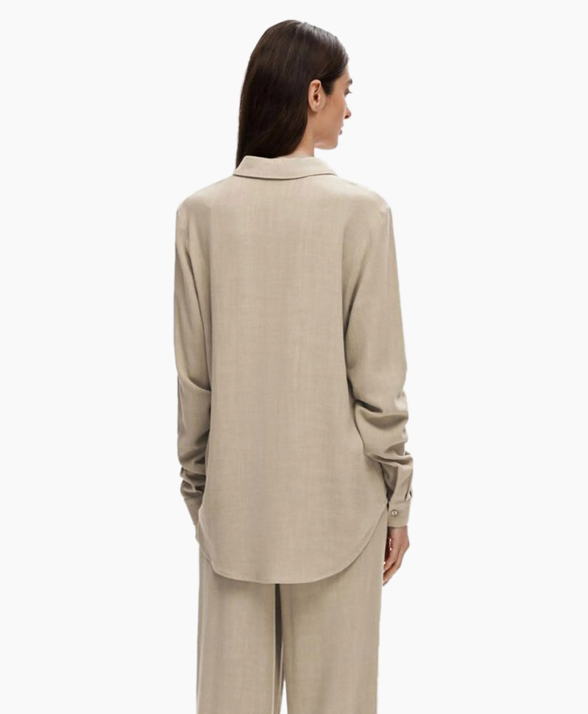 Selected Femme Blouse Viva Ls Shirt Noos Licht Grijs*Dames Blouses