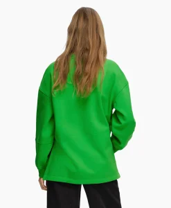 Selected Femme Pullover Yrsa Ls Crew Neck Sweat Groen*Dames Truien