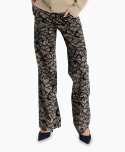 Studio Anneloes Broek Marilon Flower Trousers Zand*Dames Broeken