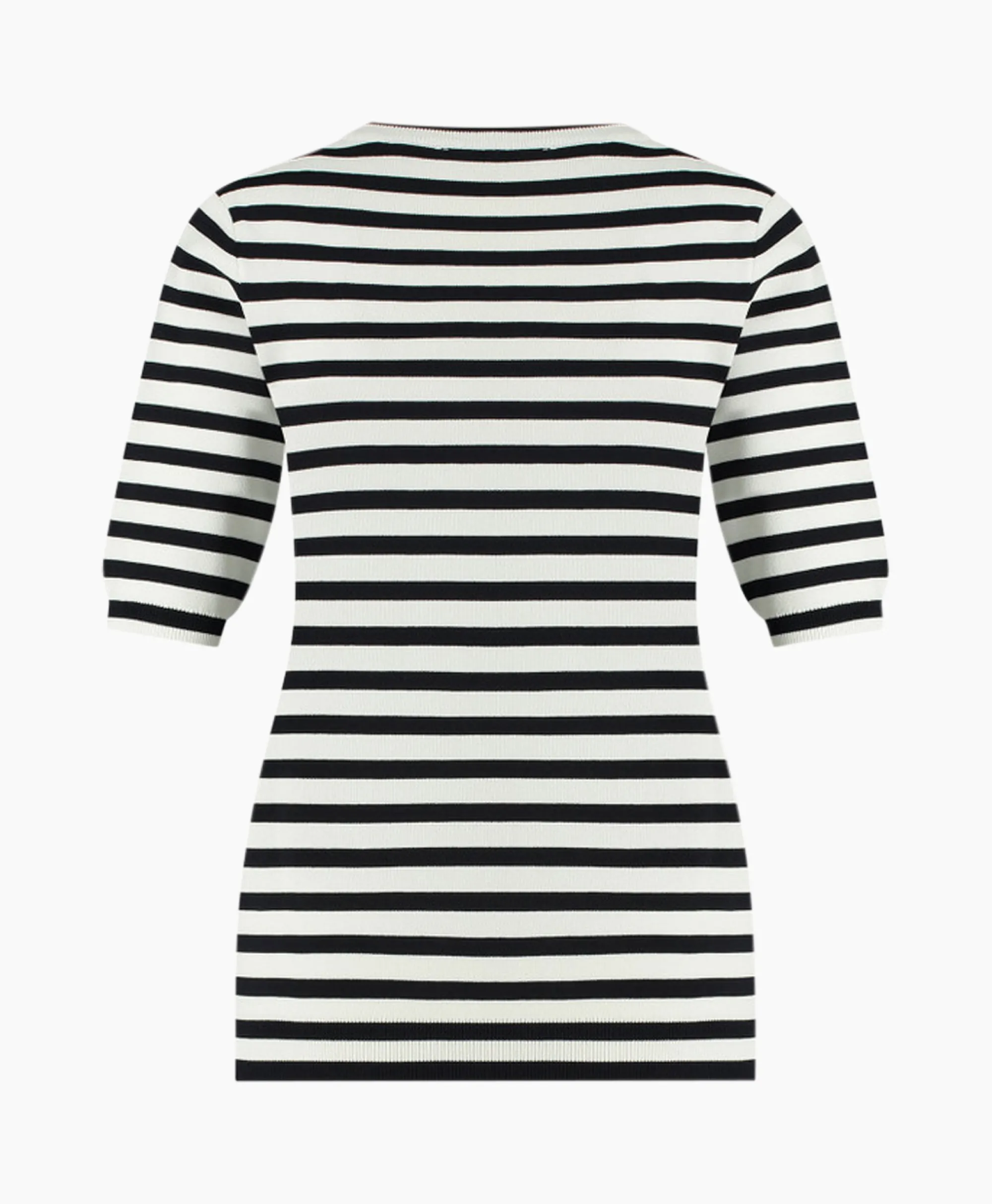 Studio Anneloes Pullover Luna Stripe Short Slv Ecru*Dames Truien