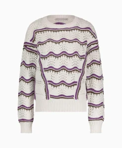 Studio Anneloes Pullover Leana Ajour Ecru*Dames Truien