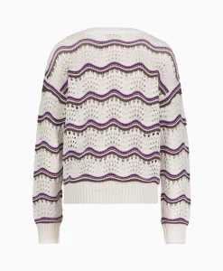 Studio Anneloes Pullover Leana Ajour Ecru*Dames Truien