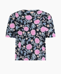 Studio Anneloes Top & T-Shirt Lott Flower Tee Roze*Dames T-Shirts & Tops