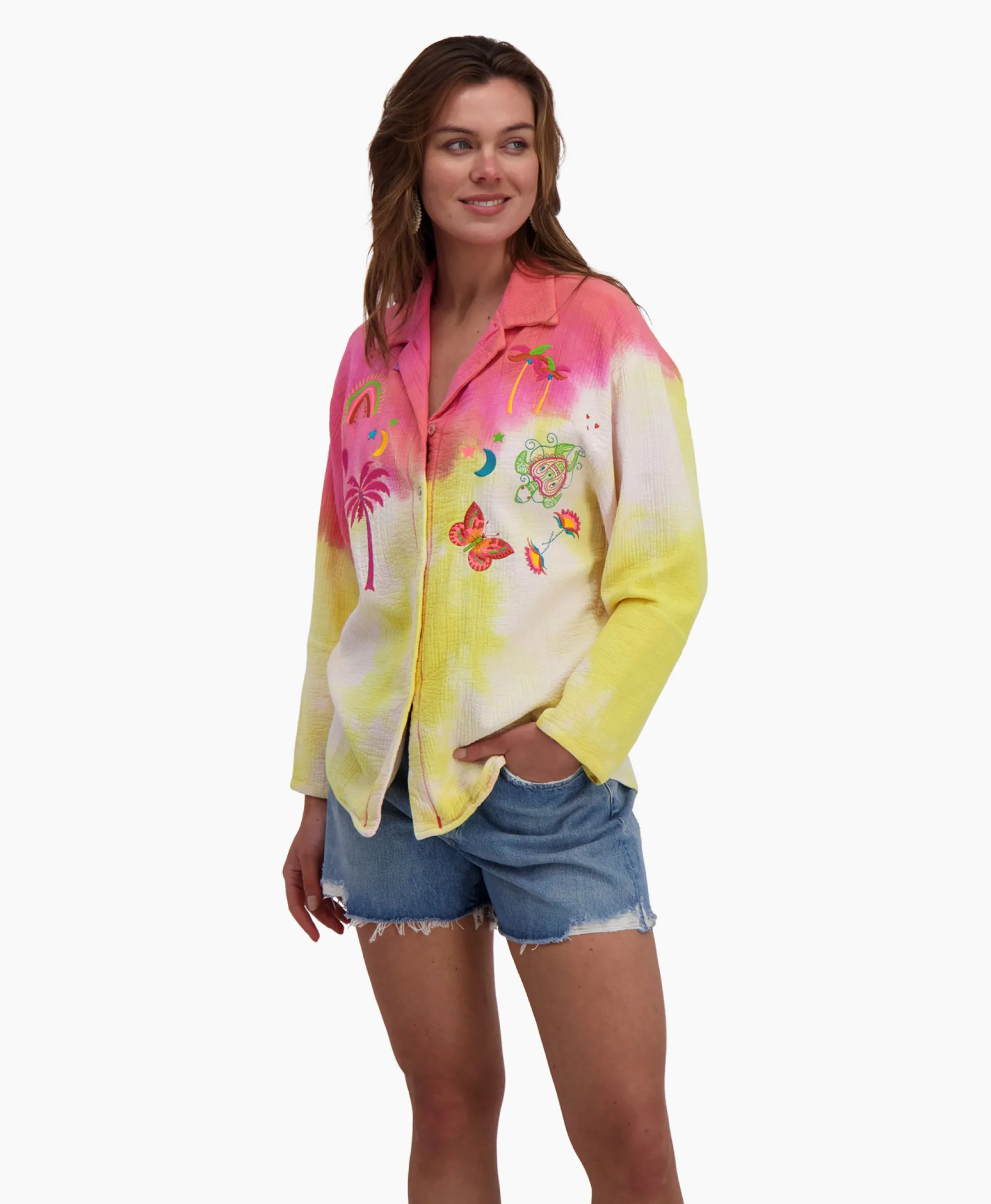 Susanna Blu Blouse Gardenia Gb11 Geel*Dames Blouses