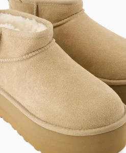 Ugg Enkellaars W Classic Ultra Mini Platform Beige*Dames Laarzen